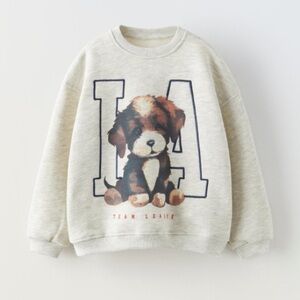 NWT Zara organic cotton blend sweatshirt 12-18M